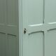 Antique Parisian wardrobe in grey-green solid pine.