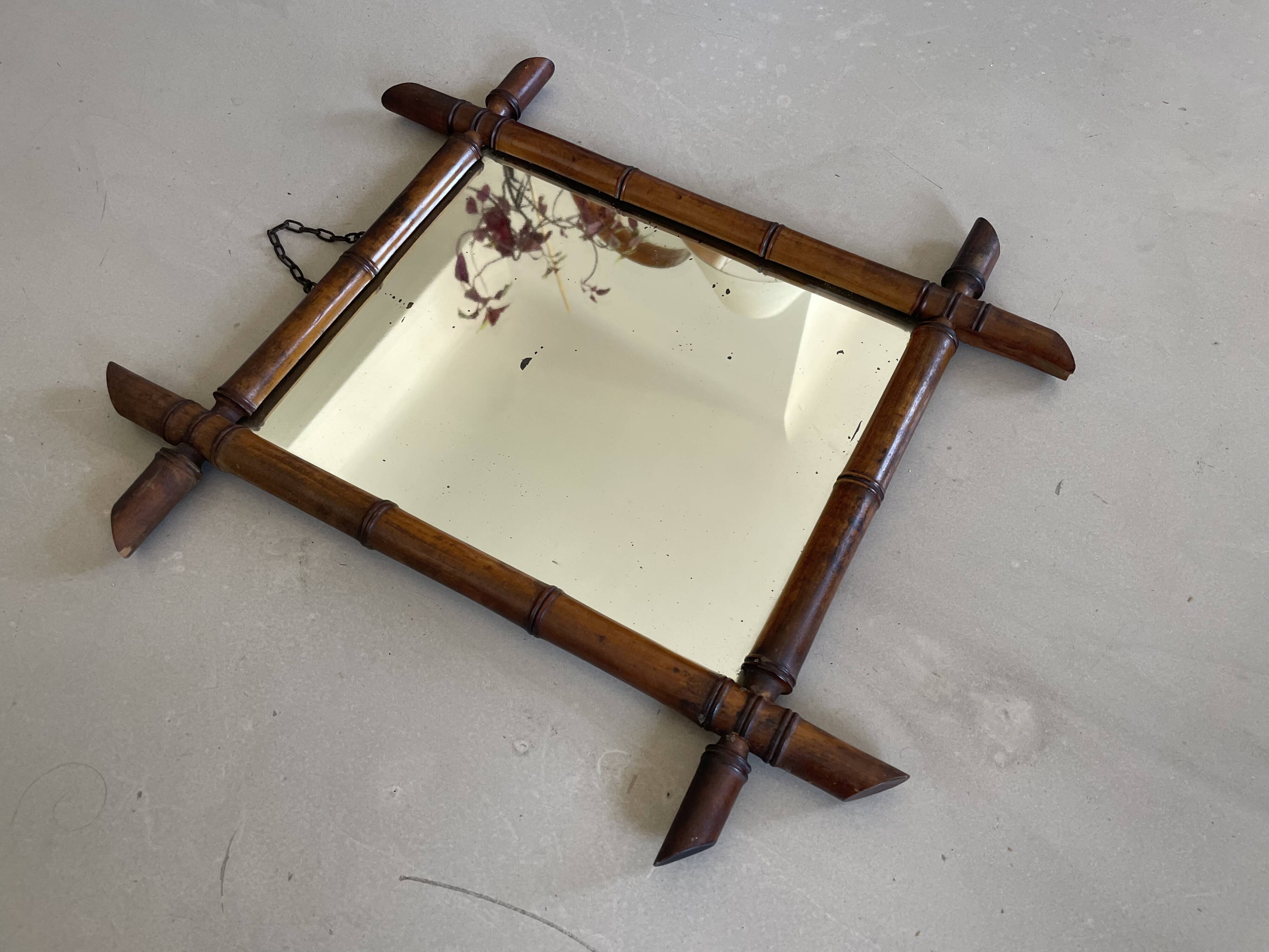 Old wooden mirror