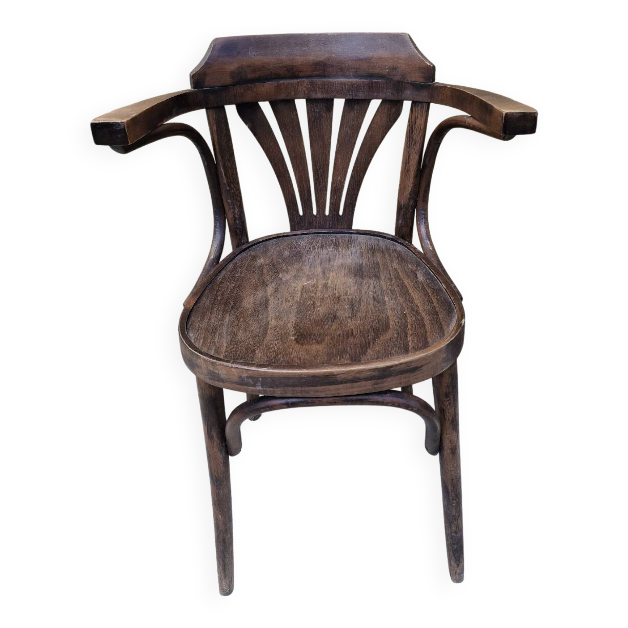 Lot fauteuils de restaurant bistrot vintage en bois courbé