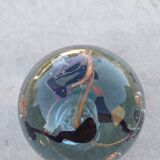 Inclusion glass paste paperweight Maure-Vieil -Bob Le Bleis - 1970's