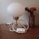 Upcycled white opaline lamp | romantic - retro chic
