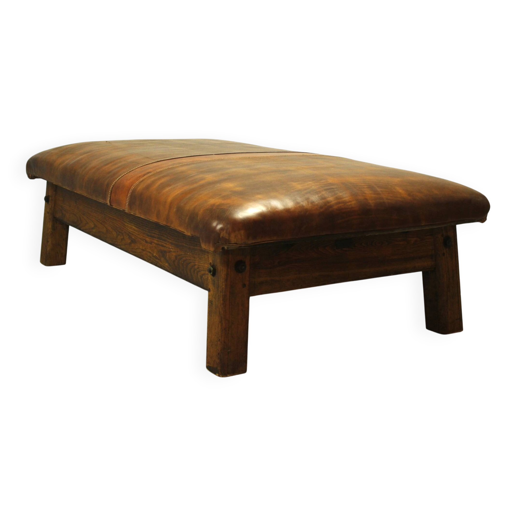 XXL Vintage Leather Gym Table / Daybed