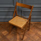 Suite de 11 chaises pliantes avec cannage 1980 entourage bois