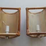 Pair of bamboo sconces