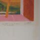 Paul COLLOMB: The garden at night, original signed lithograph.