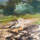 HSP painting "Landscape at the water's edge" signed Marcel Lemagny (20th century)