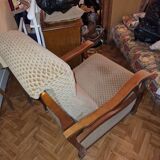 Timber reclining arm chair