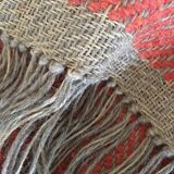 Hemp and wool woven carpet 146x61 cm