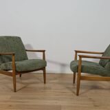 Mid-Century GFM-64 Armchairs by Edmund Homa for Gościcińskie Furniture Factory, Poland, Set of 2