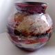 Lacquered glass ball vase by Jean Noel Bouillet