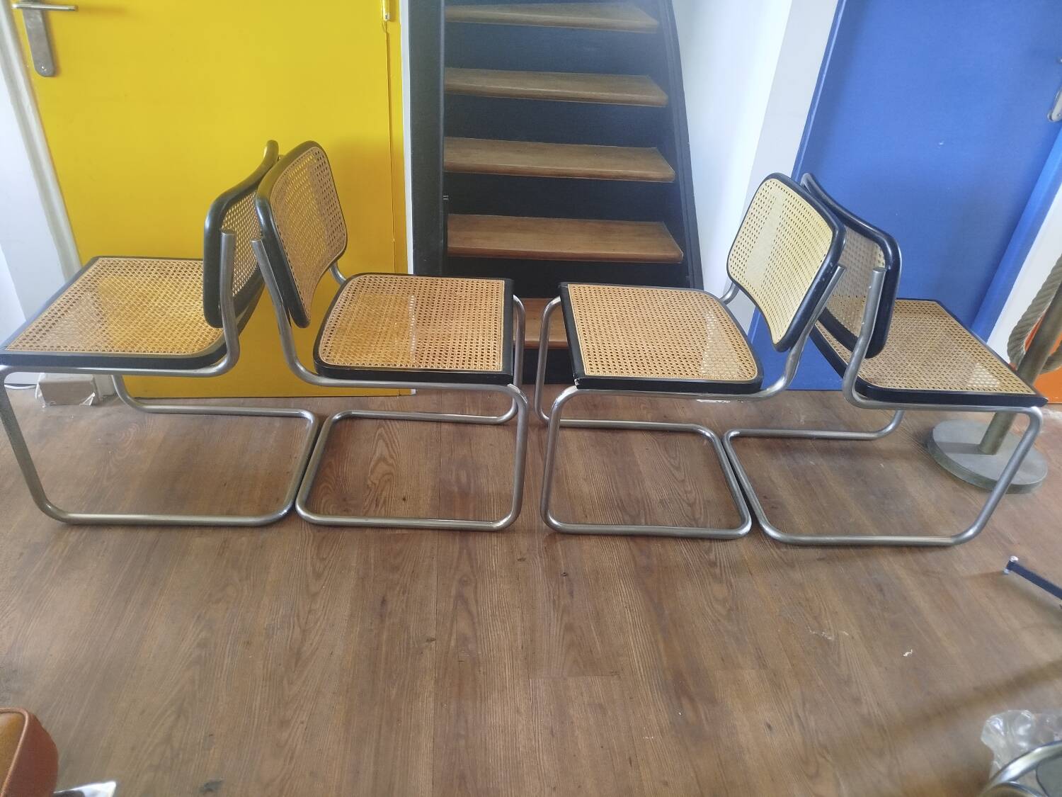 Ensemble de 4 chaises Marcel Breuer Made in Italy 04/94