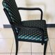 Fauteuil bridge années 60 tissu art déco bleu et or