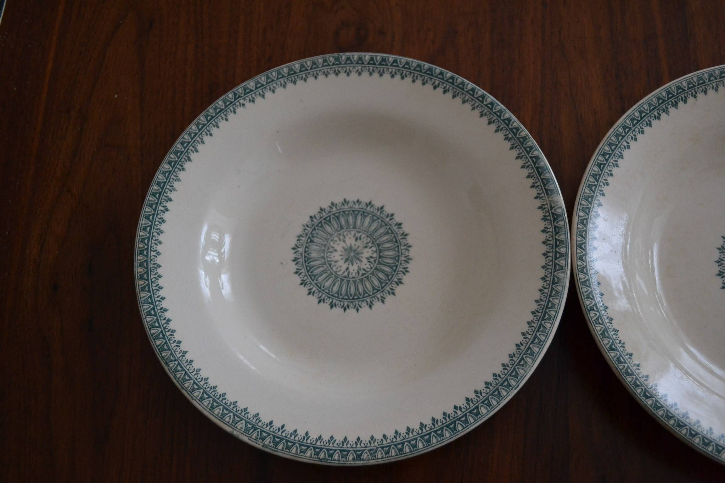 Ironstone plates, English pattern