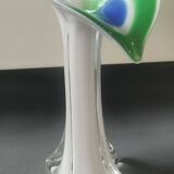 Vase Soliflore Fleur d Arum Design en verre d Art soufflé Murano/Jack in the Pulpit. Haut 20 cm