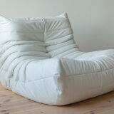 Togo white leather model designed by Michel Ducaroy 1973