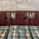 Pencil reed rattan bamboo coastal palm leaf bench sofa, Vivai del Sud 1970s