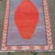 Handmade wool Berber rug with long pile, 110x150cm.
