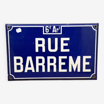 Street sign “Barreme”