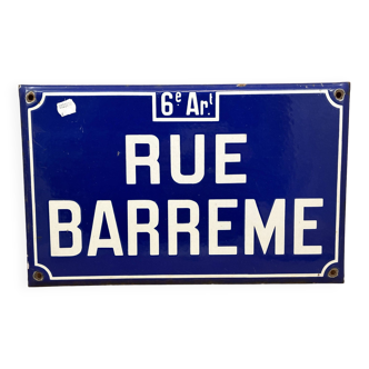 Street sign “Barreme”