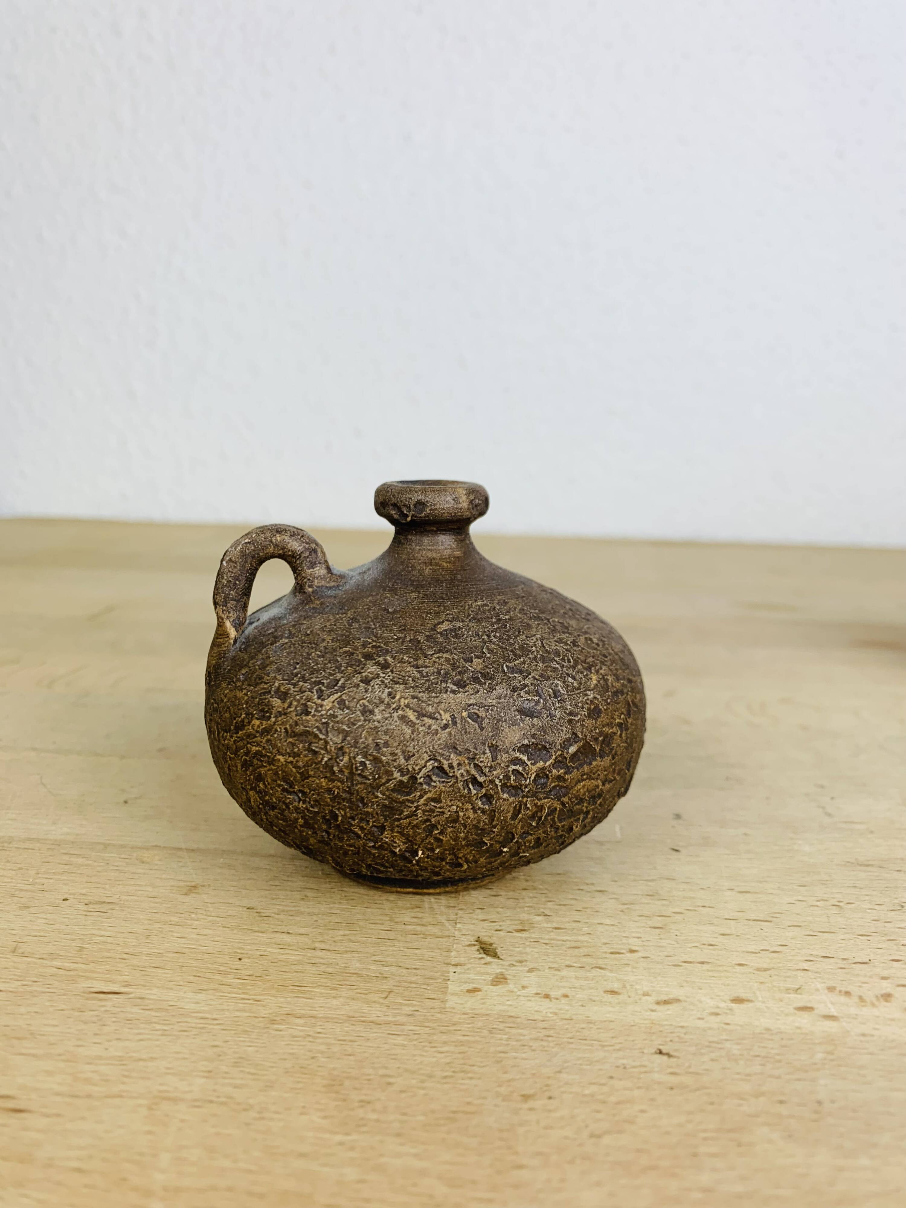 Trio of vintage stoneware vases
