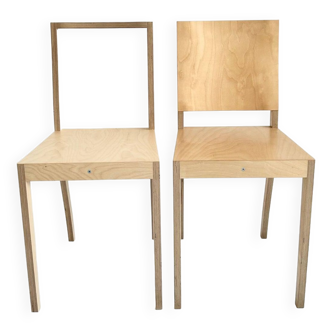 Pair of “Plywood” chairs by Jasper Morrison, Vitra, 1988