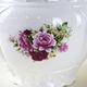 Pair of decorative ceramic vases with hand-painted roses, Art Deco style, European