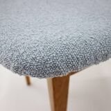 1960s Set of Three Oak Dining Chairs in Boucle, Czechoslovakia