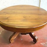 Dining room table in solid walnut central base 19th century