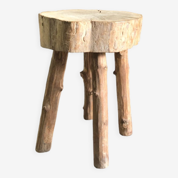 Tabouret de traite en bois