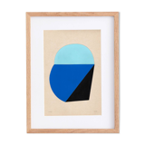 collage on old paper - JAC - signed Eawy