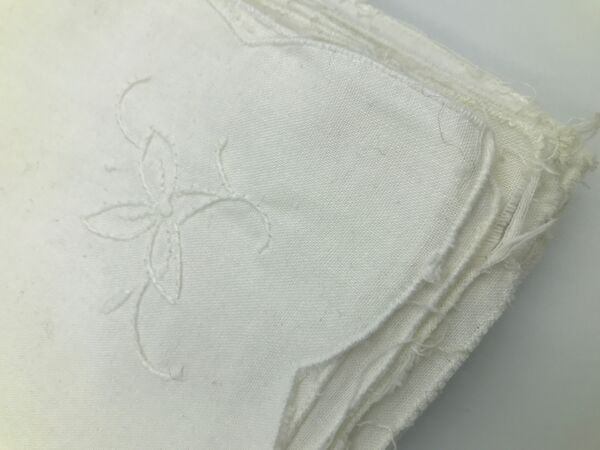 Nappe et 12 serviette brodés vintage