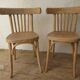 Paire de chaises bistrot en bois brut