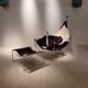 Vintage armchair and its ottoman model David by Odile Mir for Prisunic, 1972