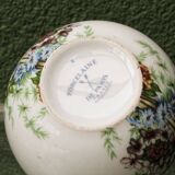 Set of 3 floral porcelain sweet jars from Paris.