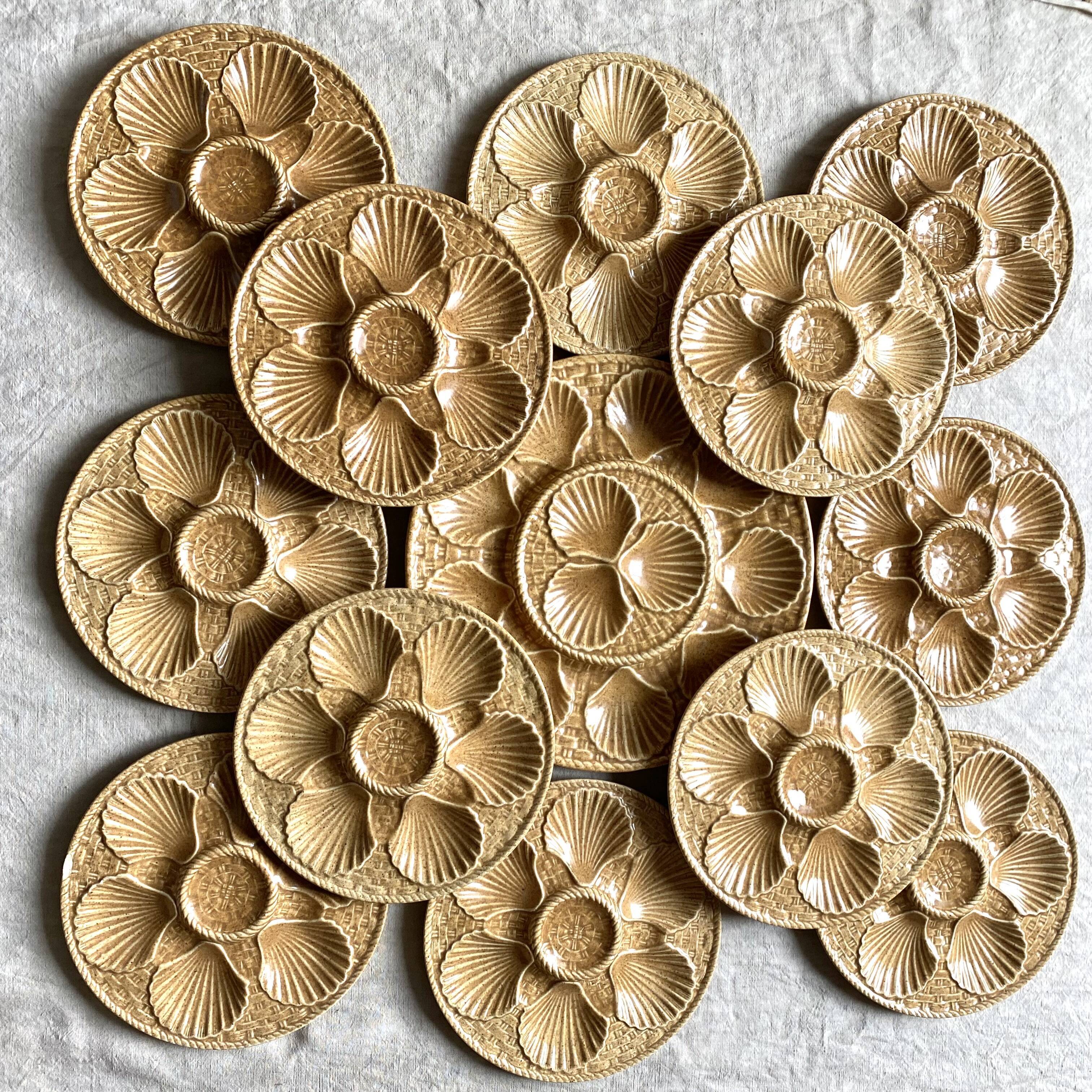 Longchamp oyster service 12 plates and one dish