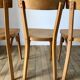 Set of 4 baumann bistro chairs in blond wood / honey stamped 40-50 years