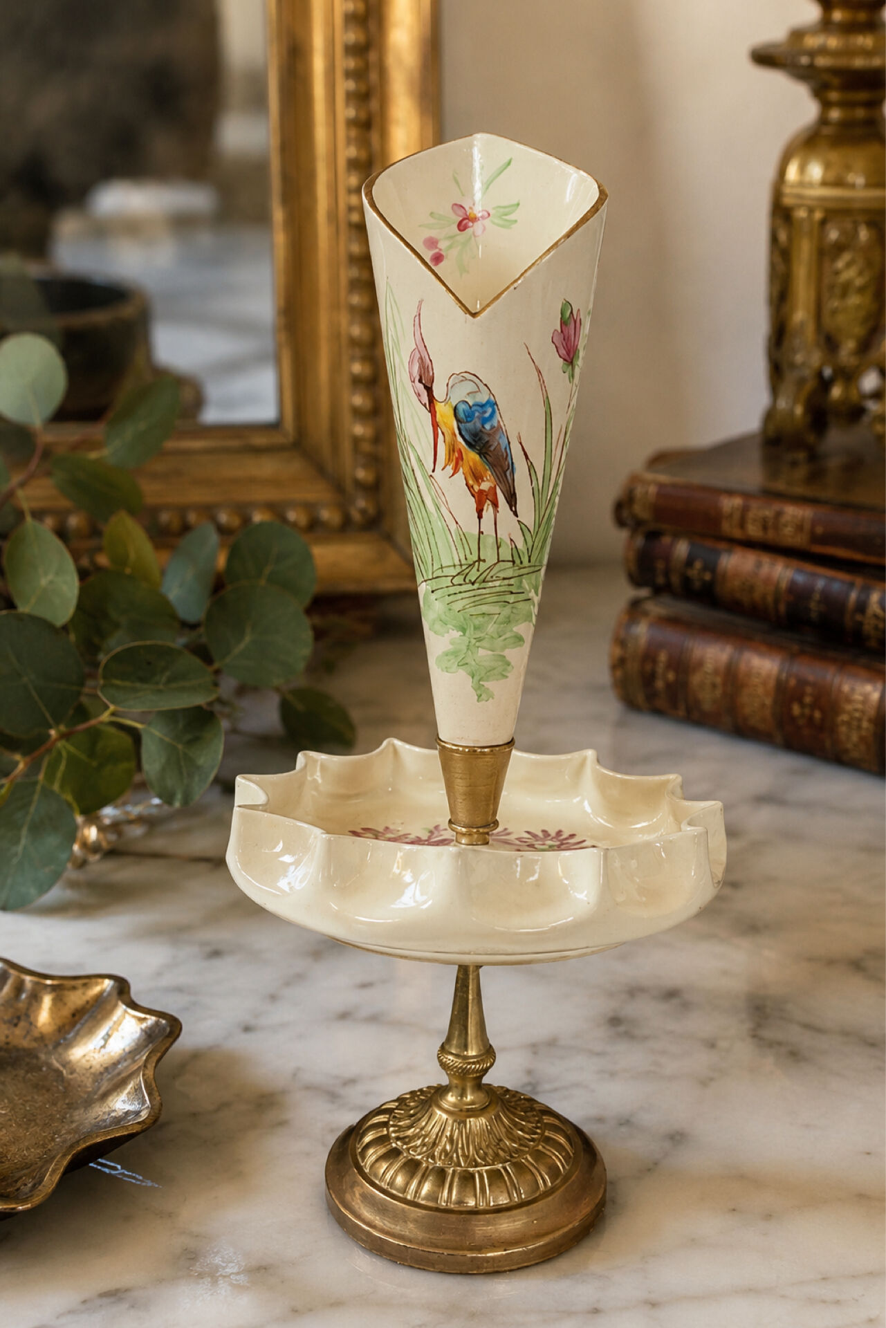 Art Nouveau fireplace bouquet holder Saint-Clément