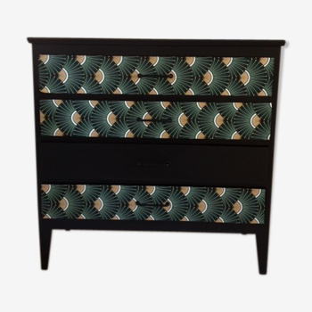 Commode vintage noire