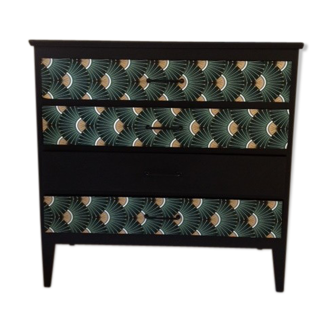 Commode vintage noire