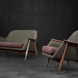 Vintage Mid-Century Modernist Living Room Set Pallas by Svante Skogh for Asko, 1950s, Set of 2