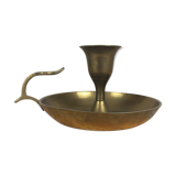 Candle holder golden brass cellar rat