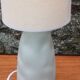 Green-grey ceramic lamp, mineral style – H37