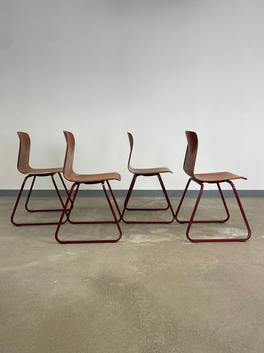 Lot 4 chairs Galvanitas S23, 60s, Holland