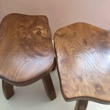 Elm tripod stool