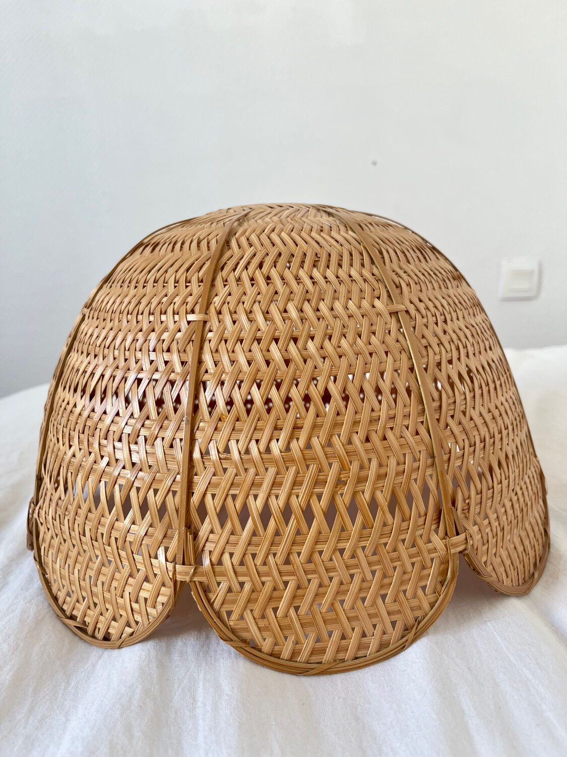 Vintage rattan flower suspension