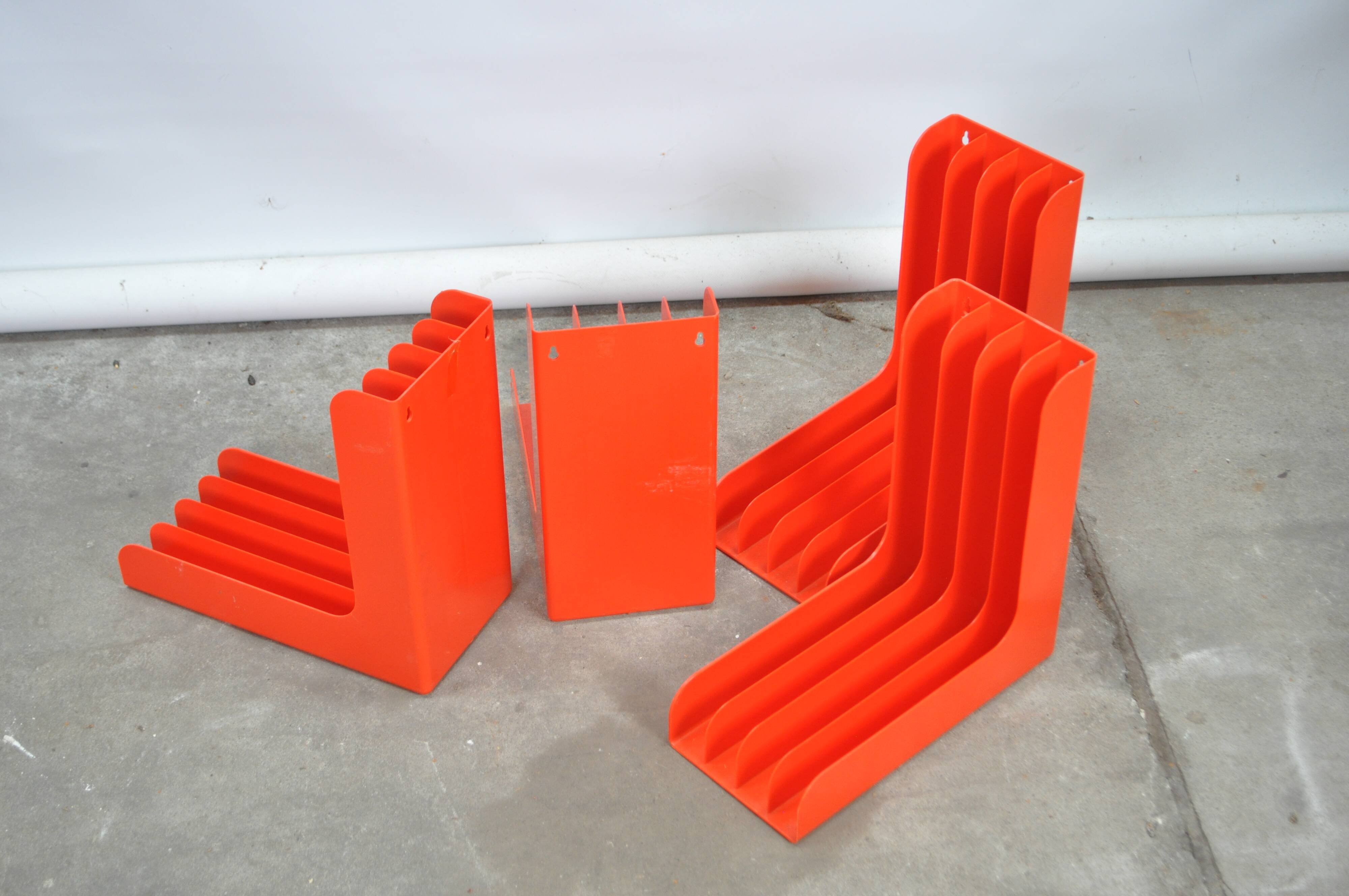 Orange vinyl rack