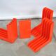 Orange vinyl rack