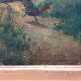 19th century oil painting on canvas, countryside landscape dated and signed