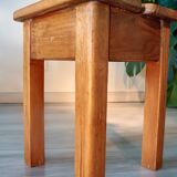 1970s chalet stool, solid pine