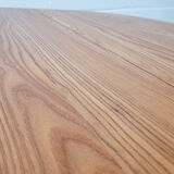 Ercol round drop leaf dining table - black leg, 1960